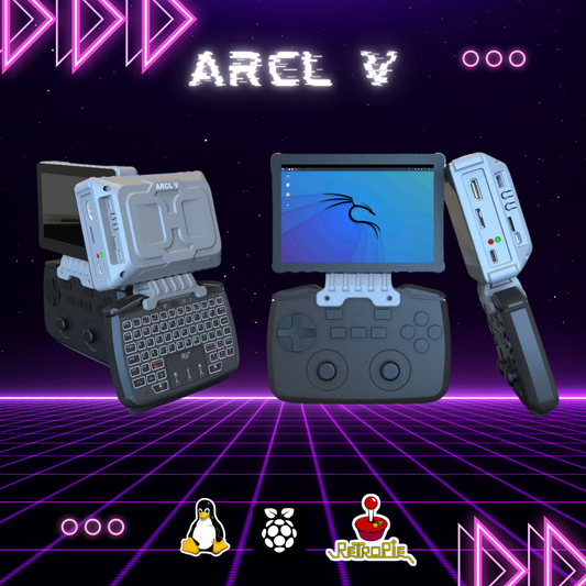 ARCL V - 5" Touch Display powered by RaspberryPi CM4 - Reversible Keyboard/Gamepad