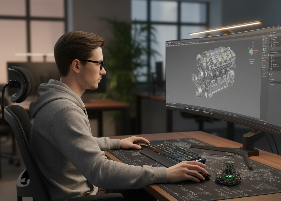 Graviton - DIY Organic Space Mouse for CAD - Carbon Computers
