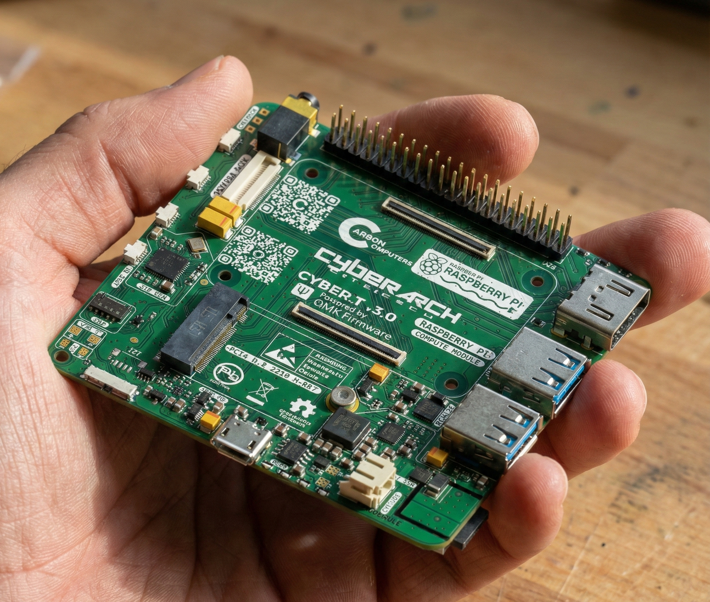CM5 AIO Board – Compact Carrier with BMS (Pre-Order) - Carbon Computers