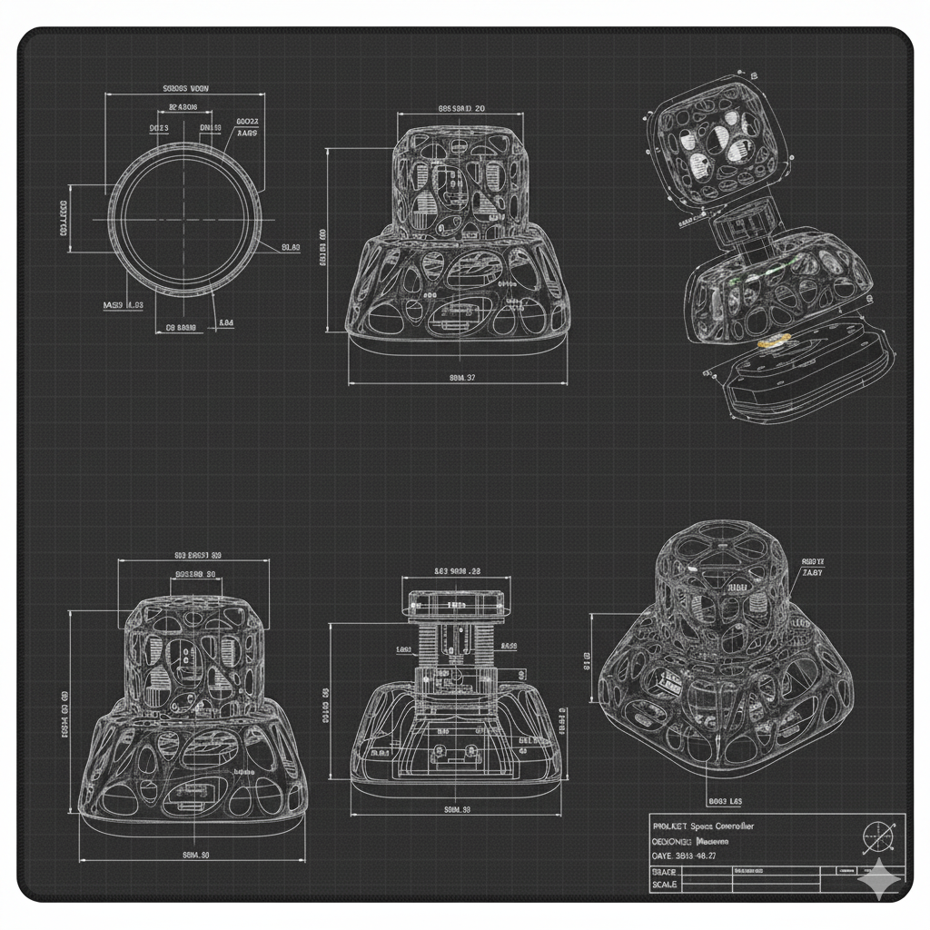 Graviton - DIY Organic Space Mouse for CAD - Carbon Computers